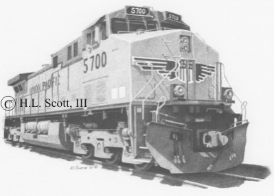 Union Pacific Railroad 5700art print