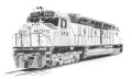 Union Pacific 6936 railroad art print