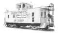 Union Pacific Railroad caboose art print