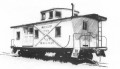 Virginia and Truckee Railroad caboose art print