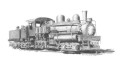 Willamette shay locomotive art print