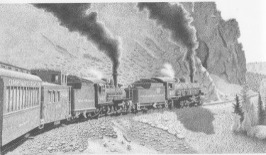 Cumbres and Toltec Railroad 487 art print at windy point